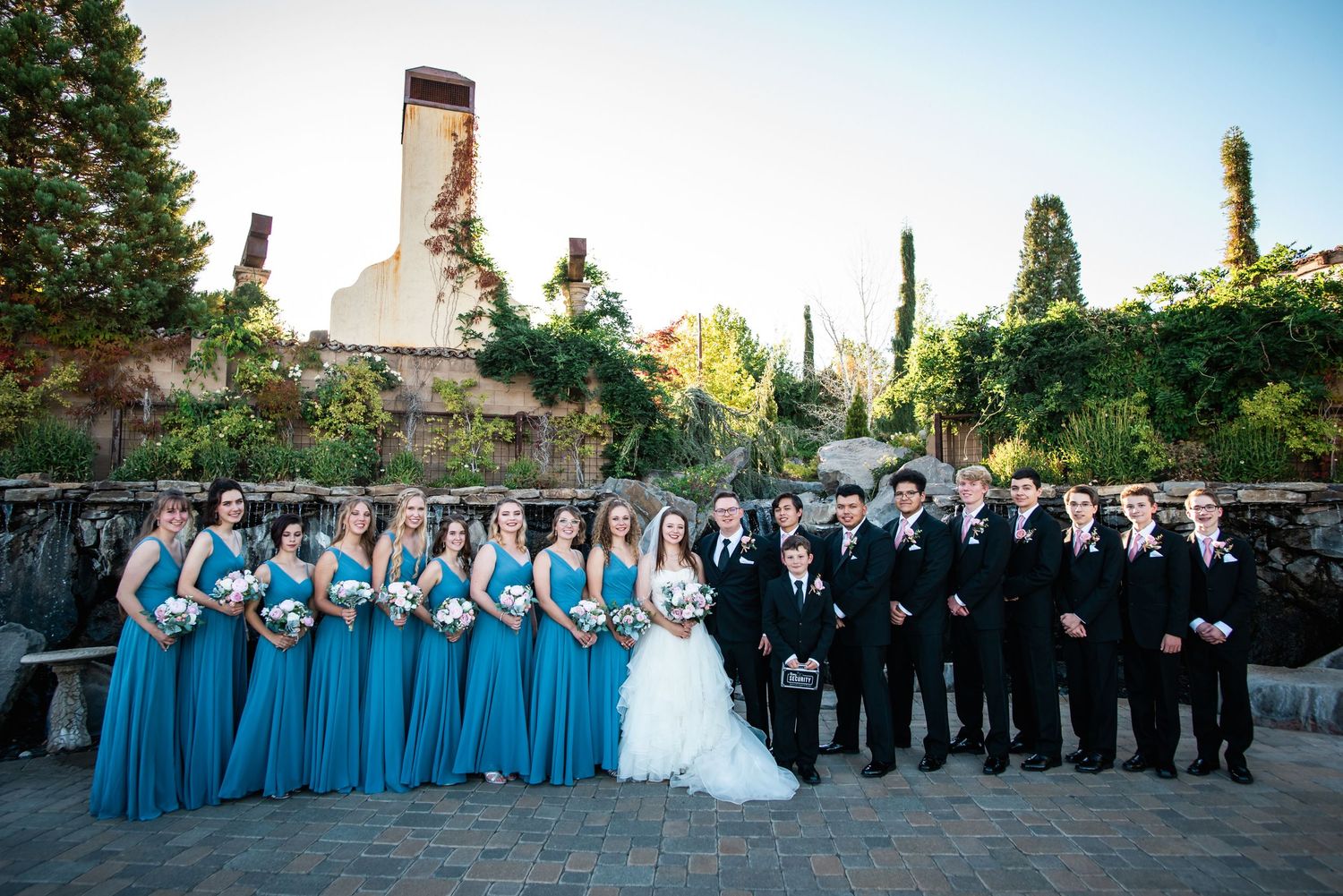Reno Wedding Photography Las Cascadas Wedding Venue Bride Groom Bridal Party Derek Palmer Creative Media
