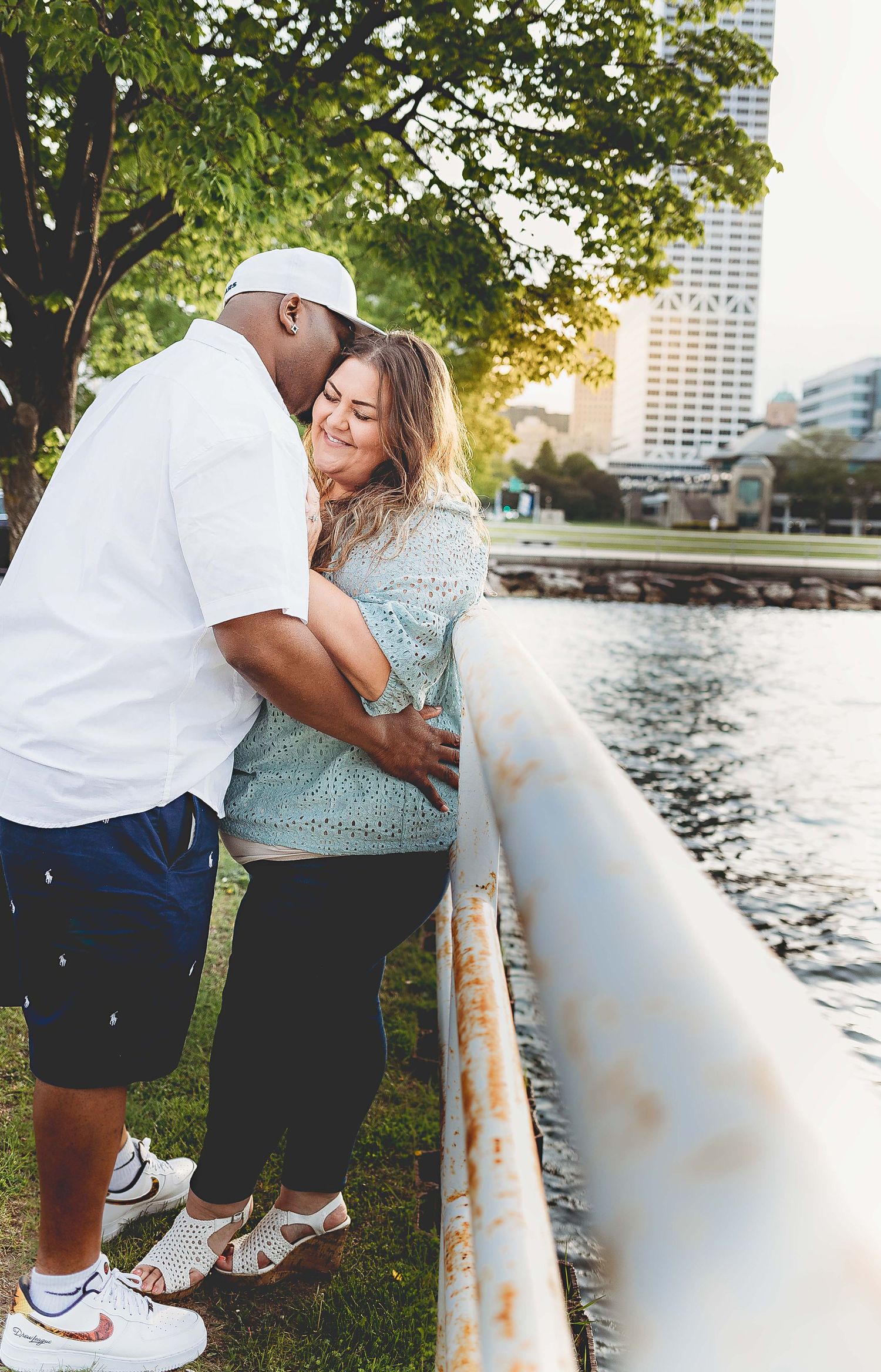 Engagement pictures Milwaukee, WI Historic third ward