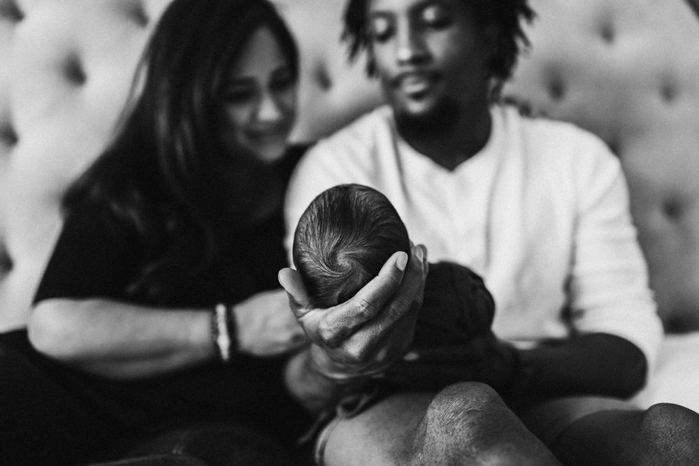 plano newborn photography black and white details