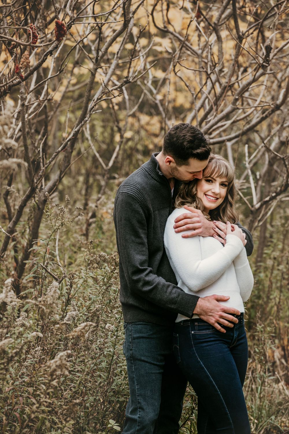Fall engagement photos at Fanshawe Conservation Area London Ontario by photographer Shawn Van Daele