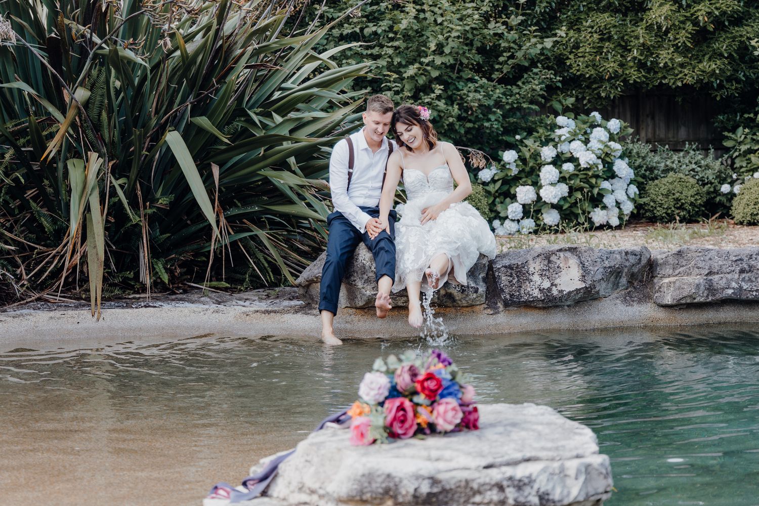 Wedding photoshoot with the newly weds in Hamilton with Apertured Media Auckland Wedding Photographer.