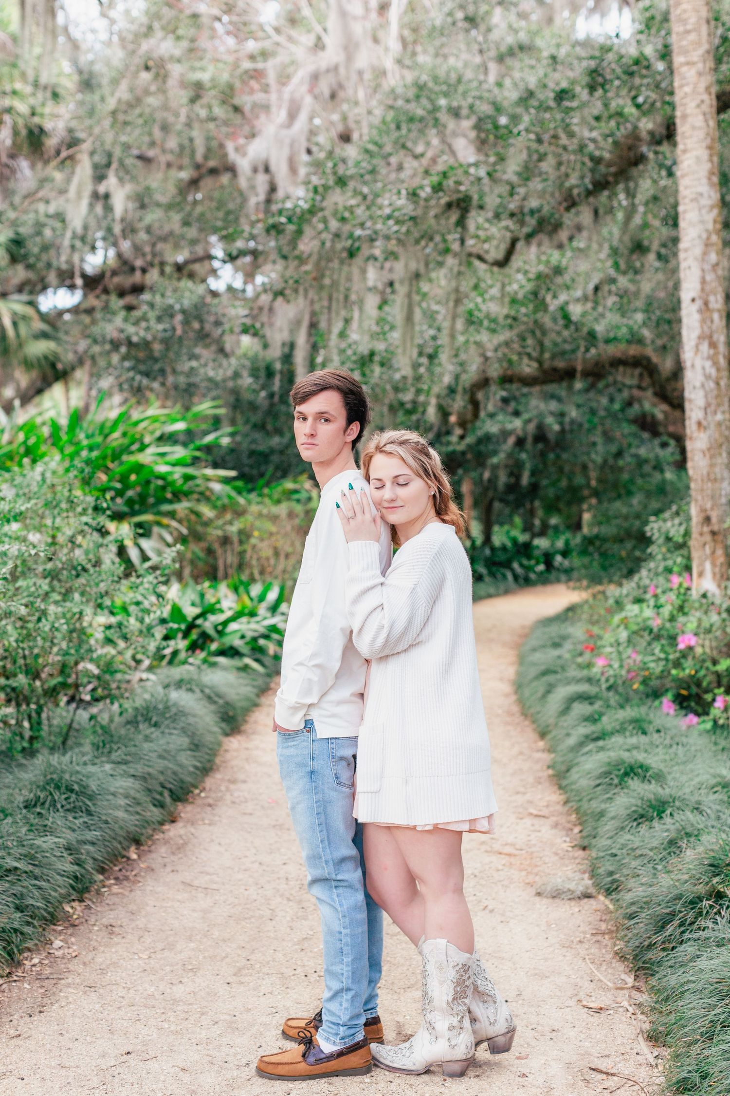 Unique Engagement Photography at Washington Oaks Garden State Park Florida by Barry Mickler