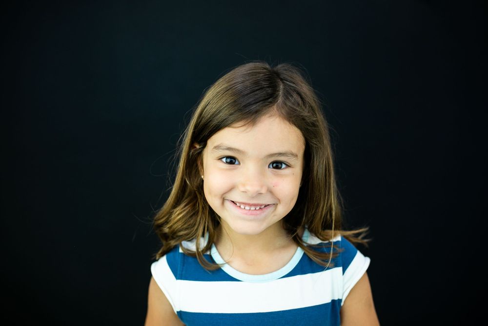 joyful preschool girl