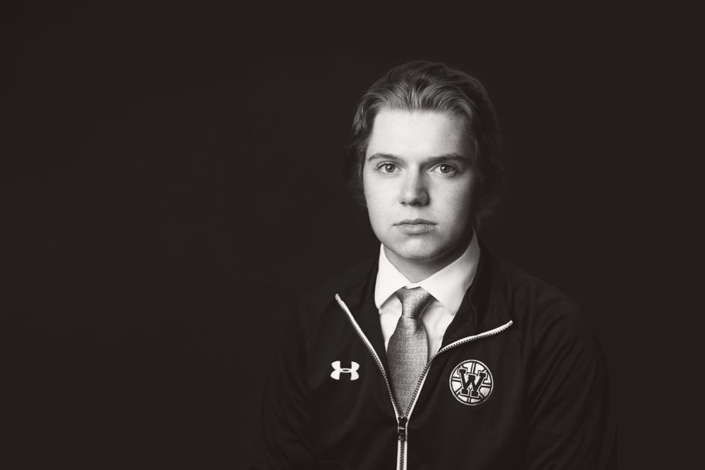 serious senior boy athlete