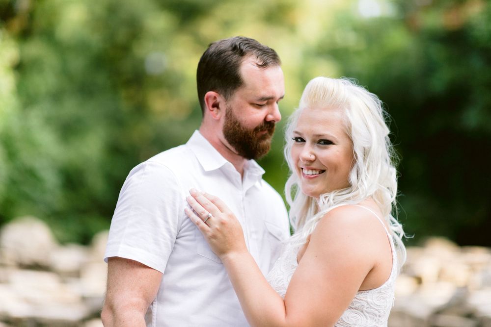 Elizabeth Couch Photography Prairie creek engagement photos waterfall portraits
