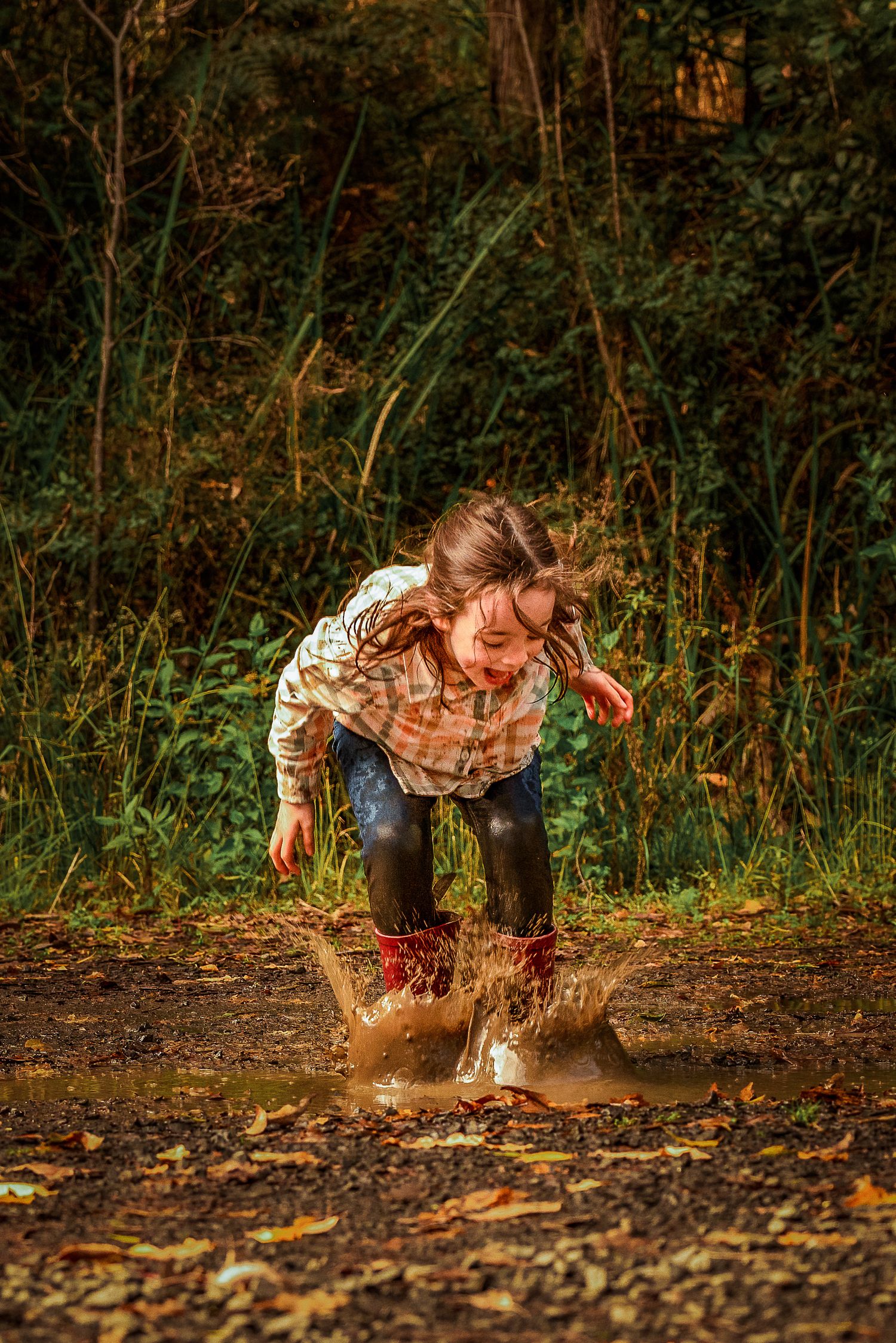 The joy of playing in mud and puddles