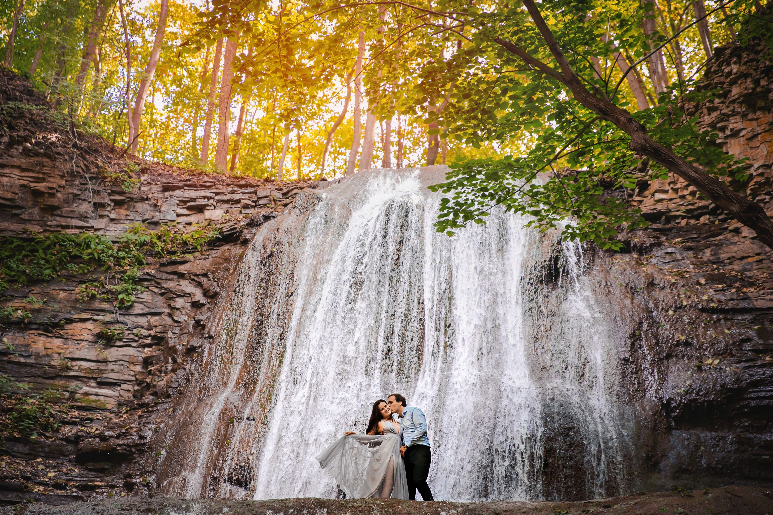 Sherman Falls Heritage Trail Ancaster Ontario Engagement Photos Shawn Van Daele