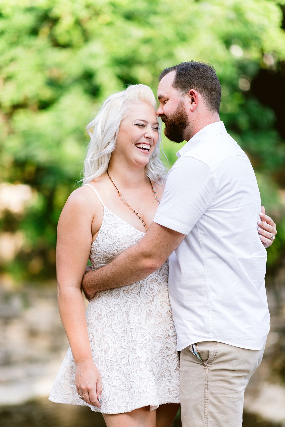 Elizabeth Couch Photography Prairie creek engagement photos waterfall dallas bride