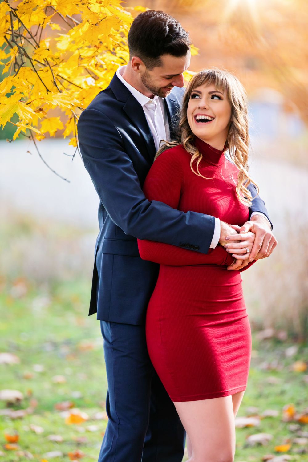 Fall engagement photos at Fanshawe Conservation Area London Ontario by photographer Shawn Van Daele