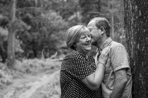 Portrait of mature aged couple by Melbourne outdoor family photographer Kate Cashin Photography