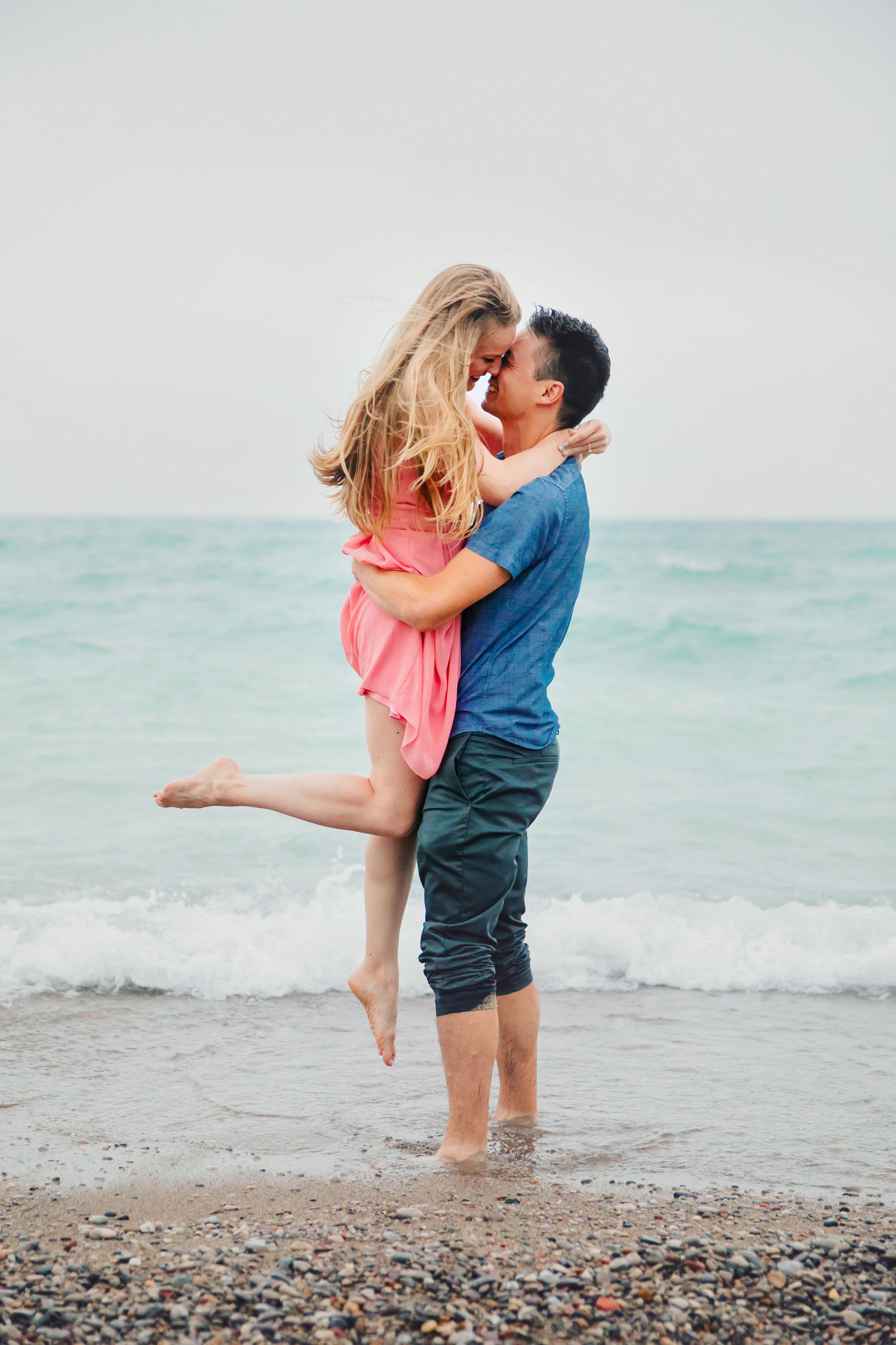 Grand Bend Beach Ontario engagement photos by Shawn Van Daele