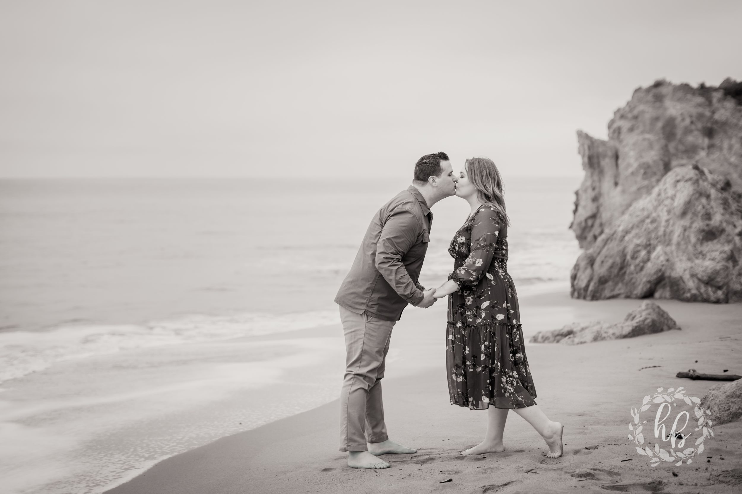 Malibu beach engagement photos