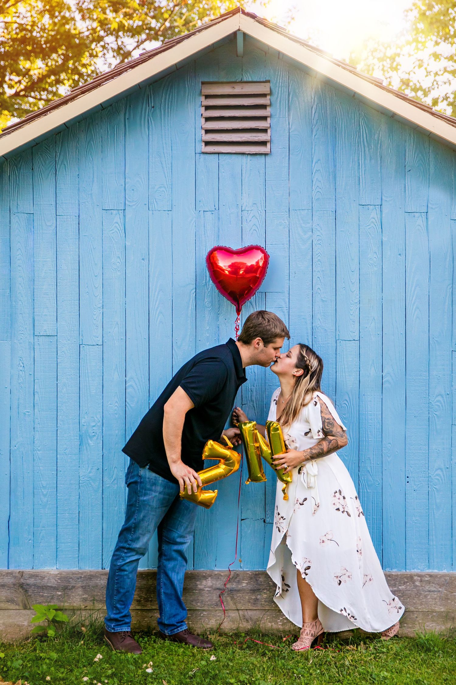 Cute and quirky engagement photos at Fanshawe Conservation Area London Ontario by wedding photographer Shawn Van Daele