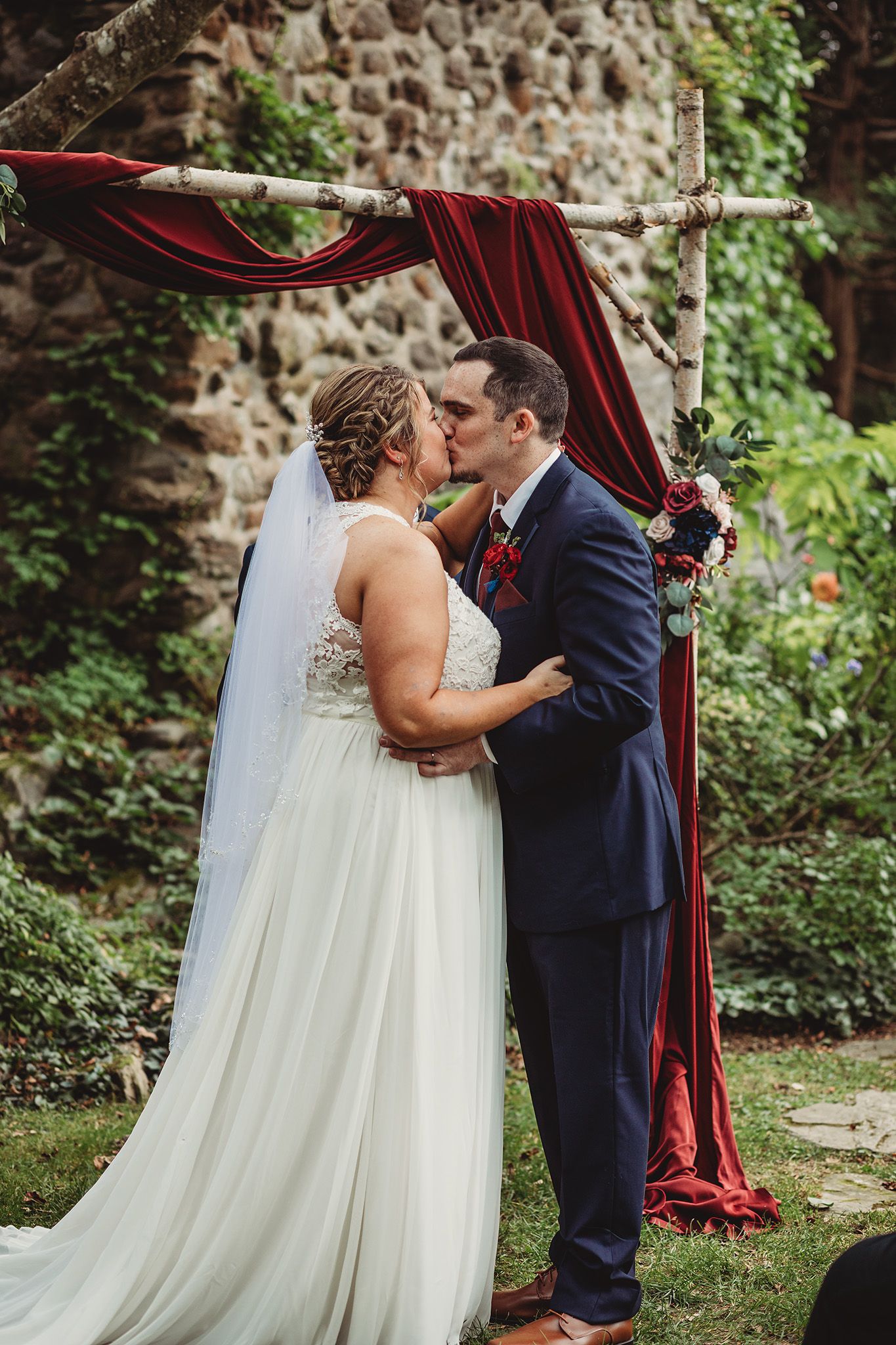 Professional wedding photo - bride and groom