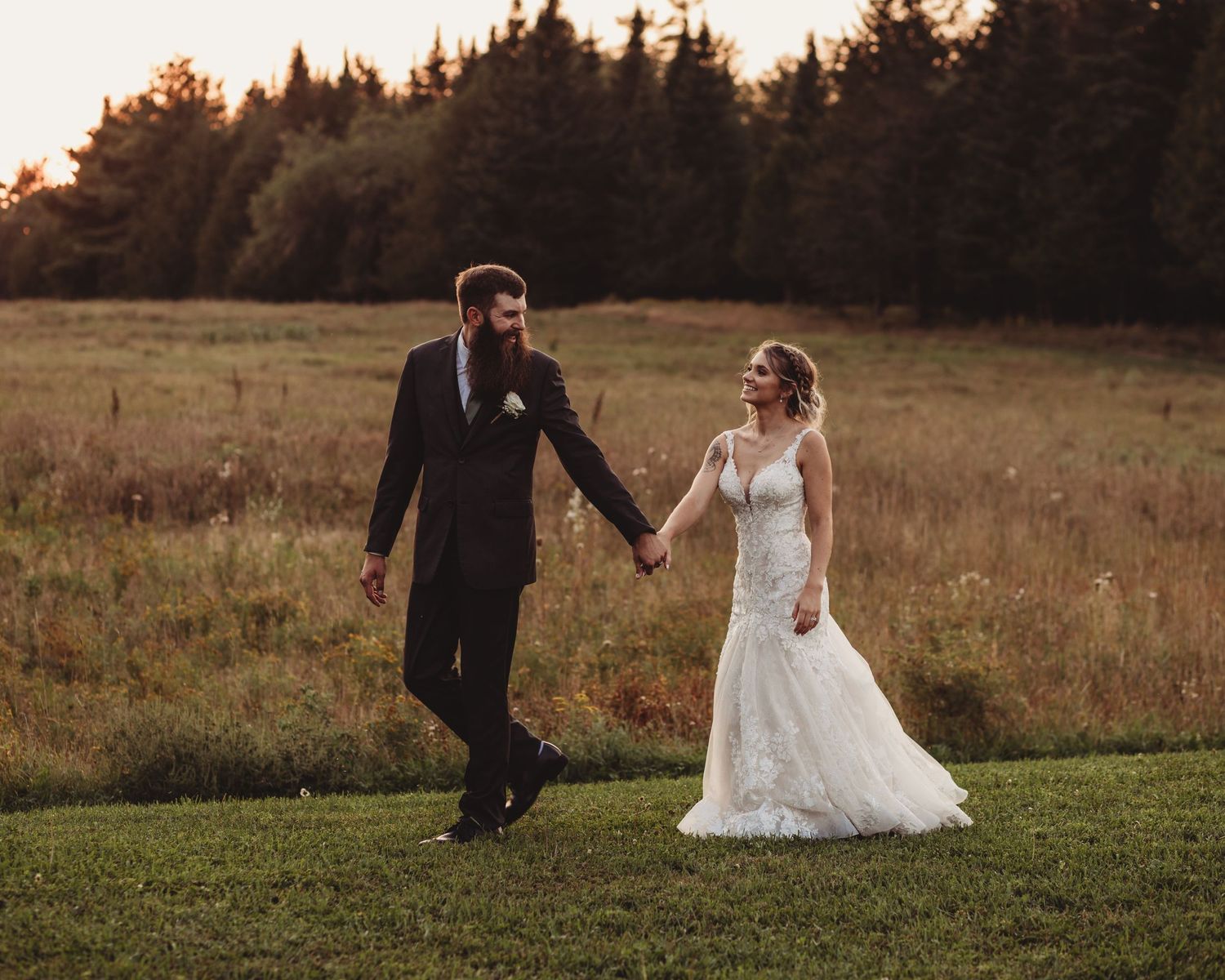 Professional wedding photo - bride and groom
