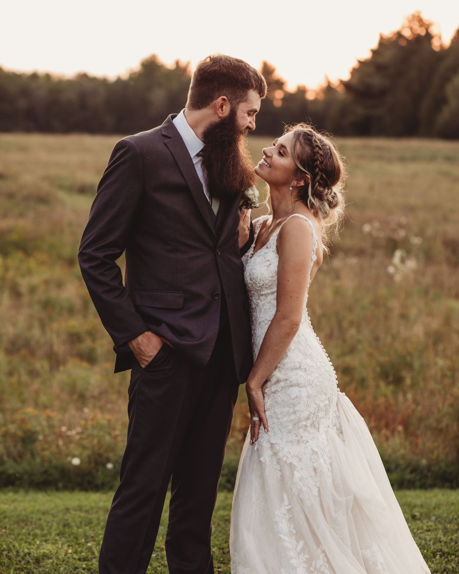 Professional wedding photo - bride and groom