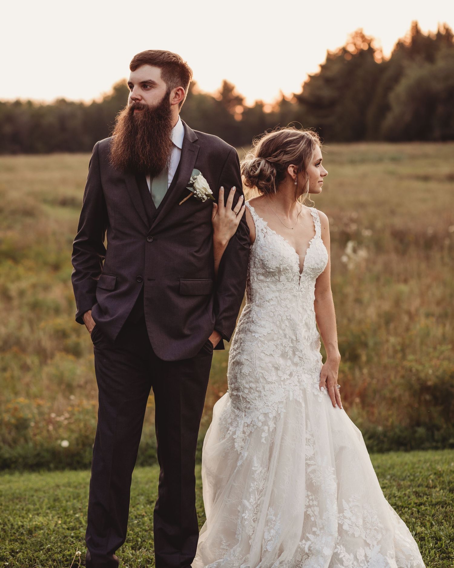 Professional wedding photo - bride and groom