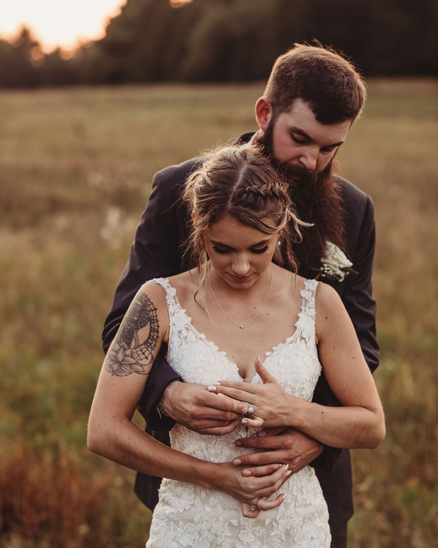 Professional wedding photo - bride and groom