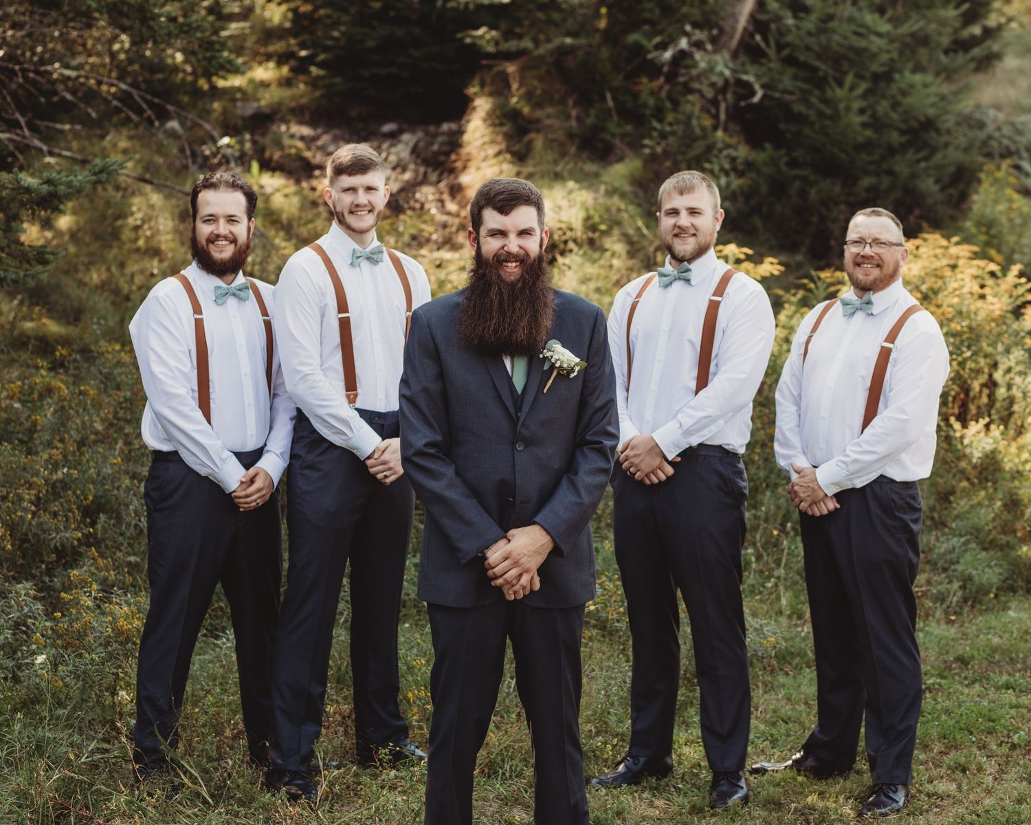 Professional wedding photo - groomsmen