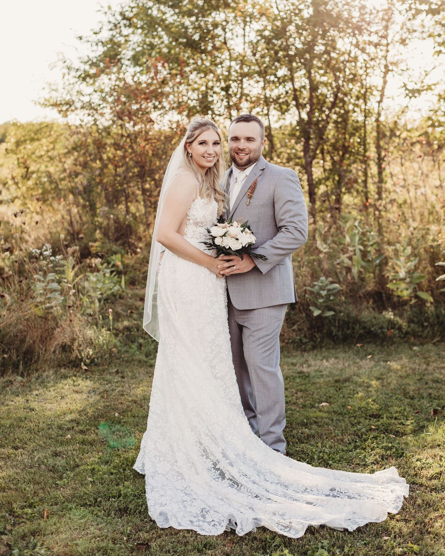 Professional wedding photo - bride and groom