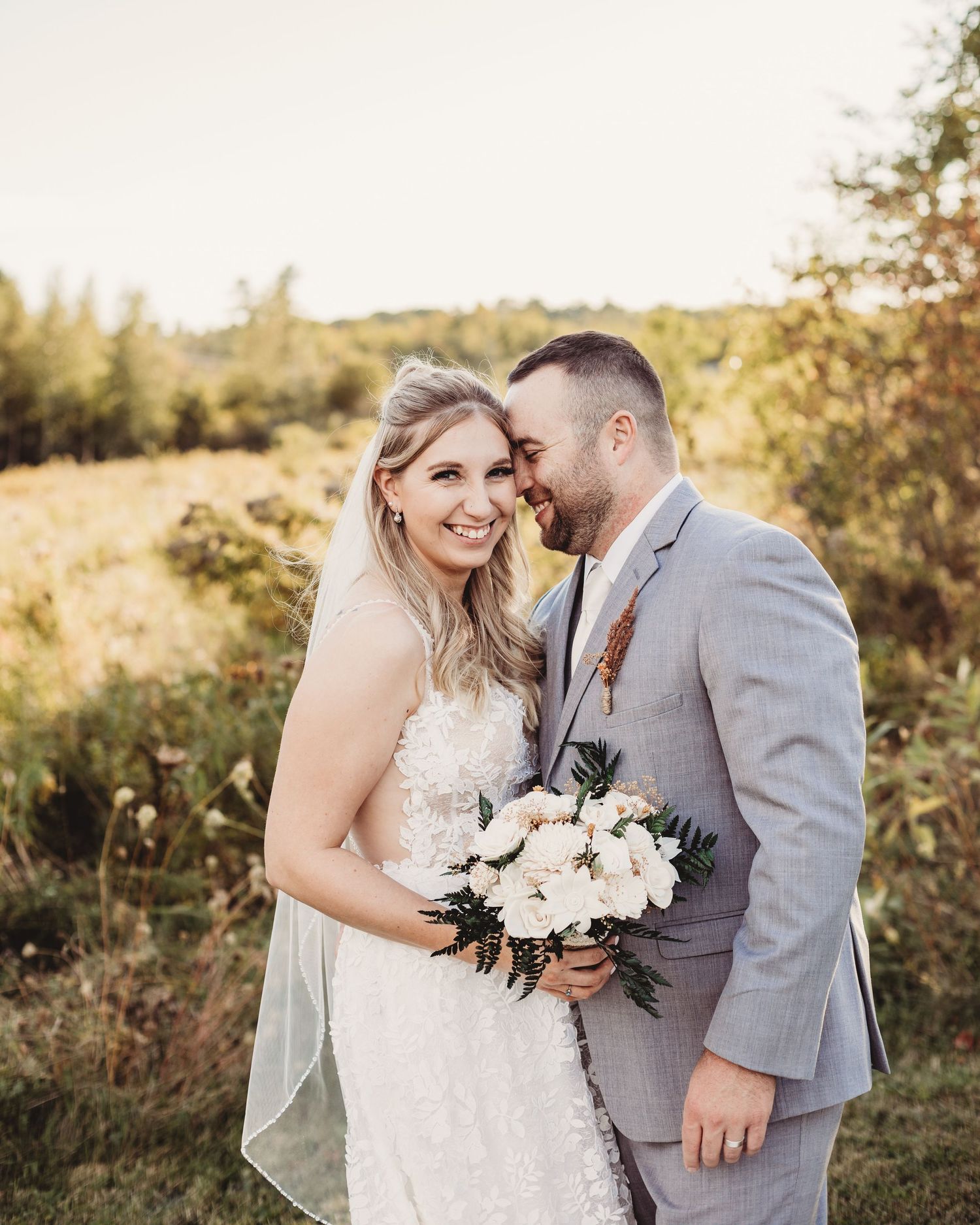 Professional wedding photo - bride and groom