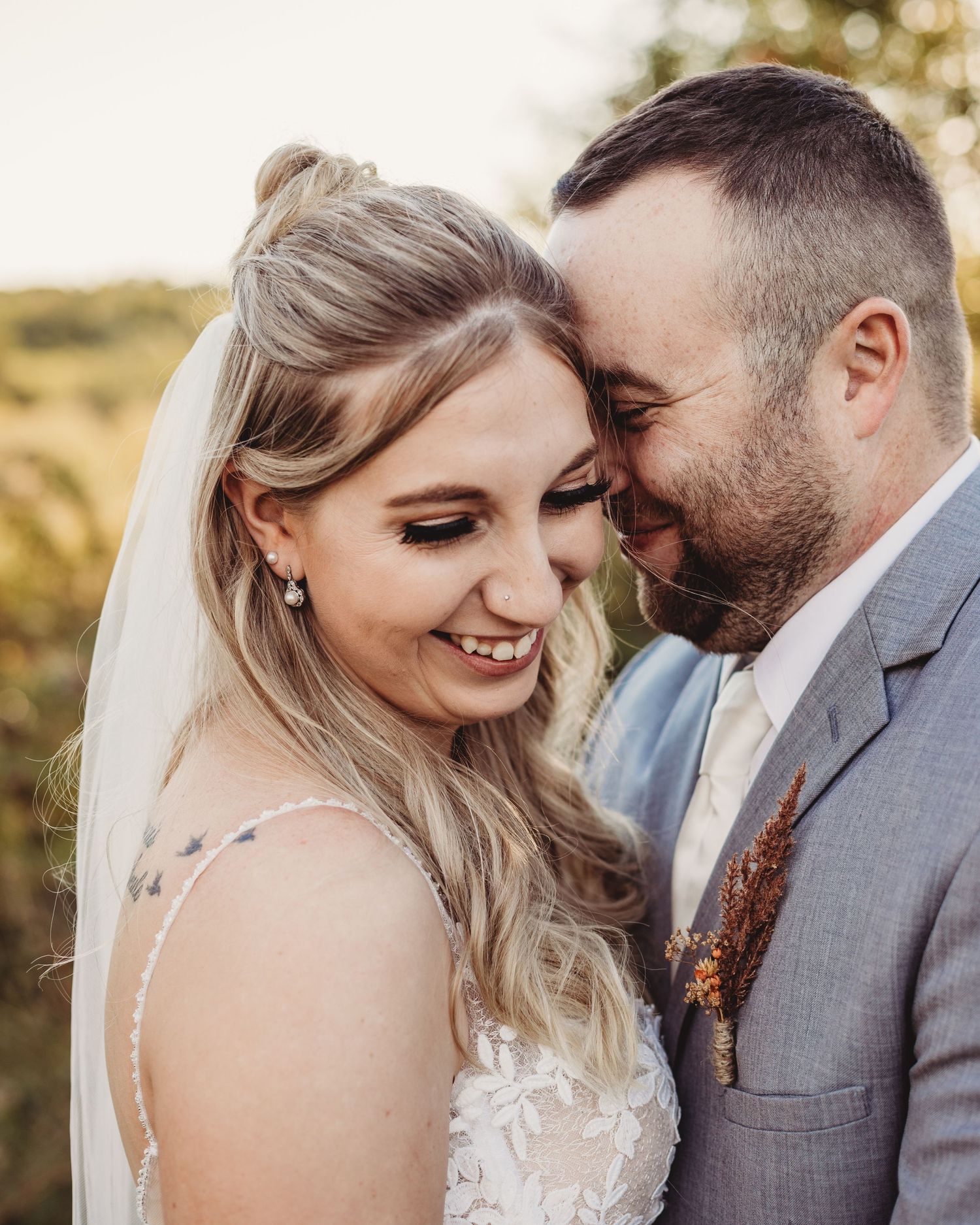 Professional wedding photo - bride and groom