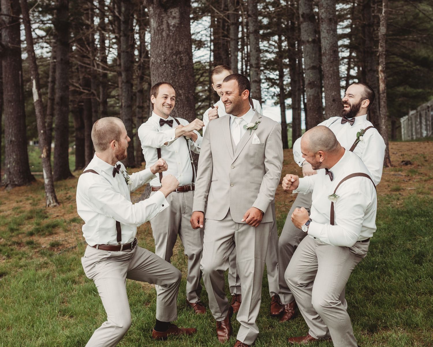 Professional wedding photo - groomsmen