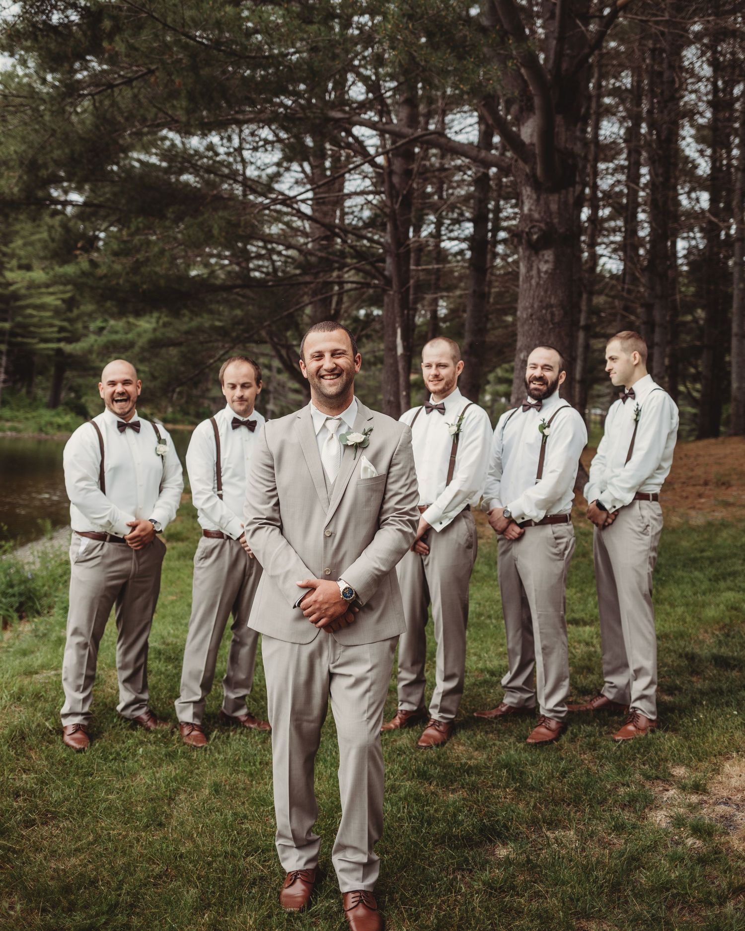 Professional wedding photo - groomsmen