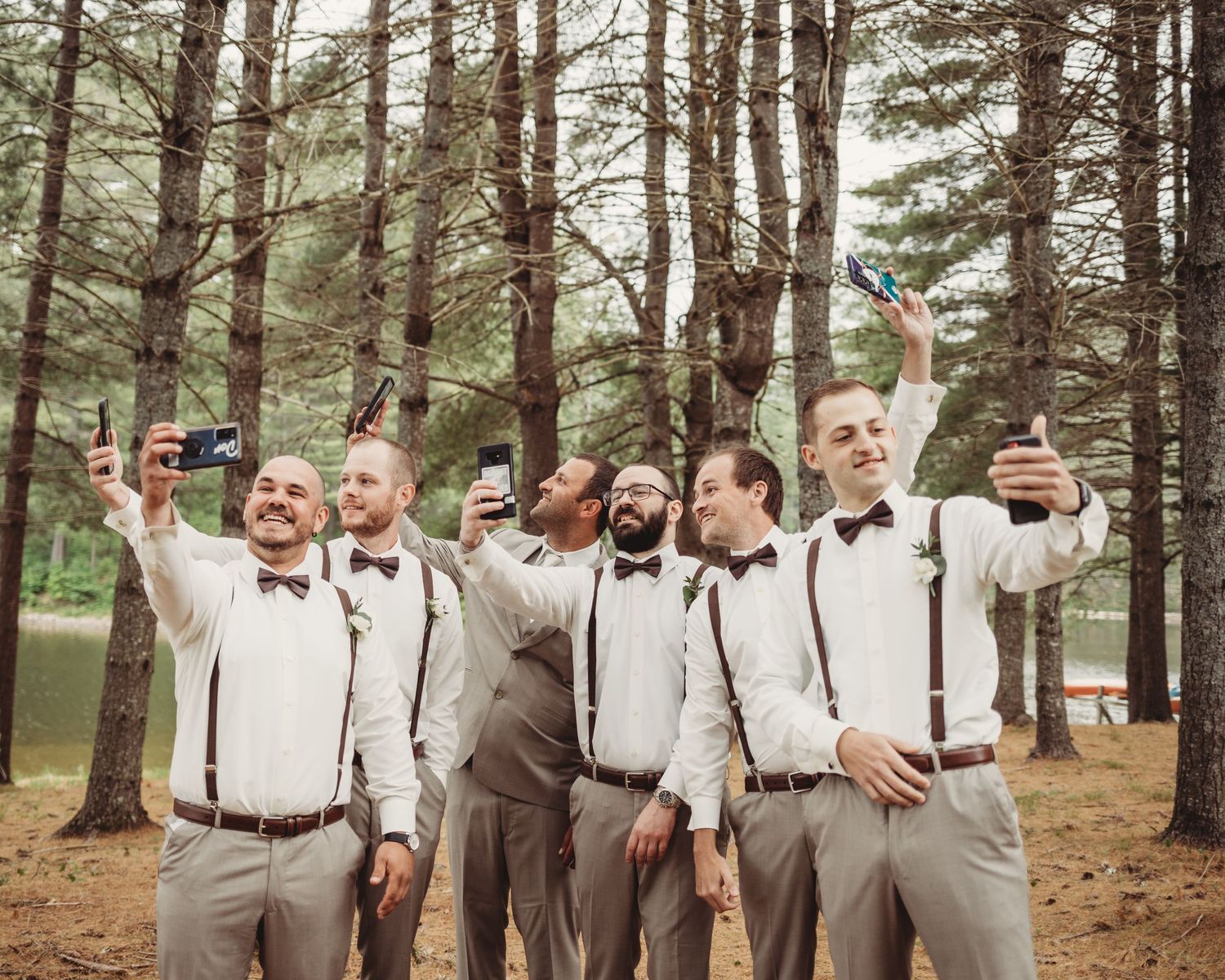 Professional wedding photo - groomsmen