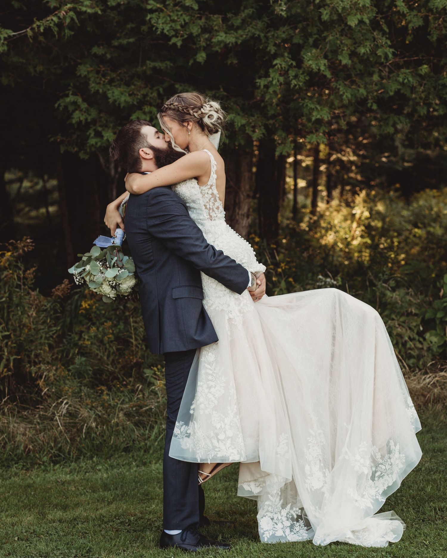 Professional wedding photo - bride and groom