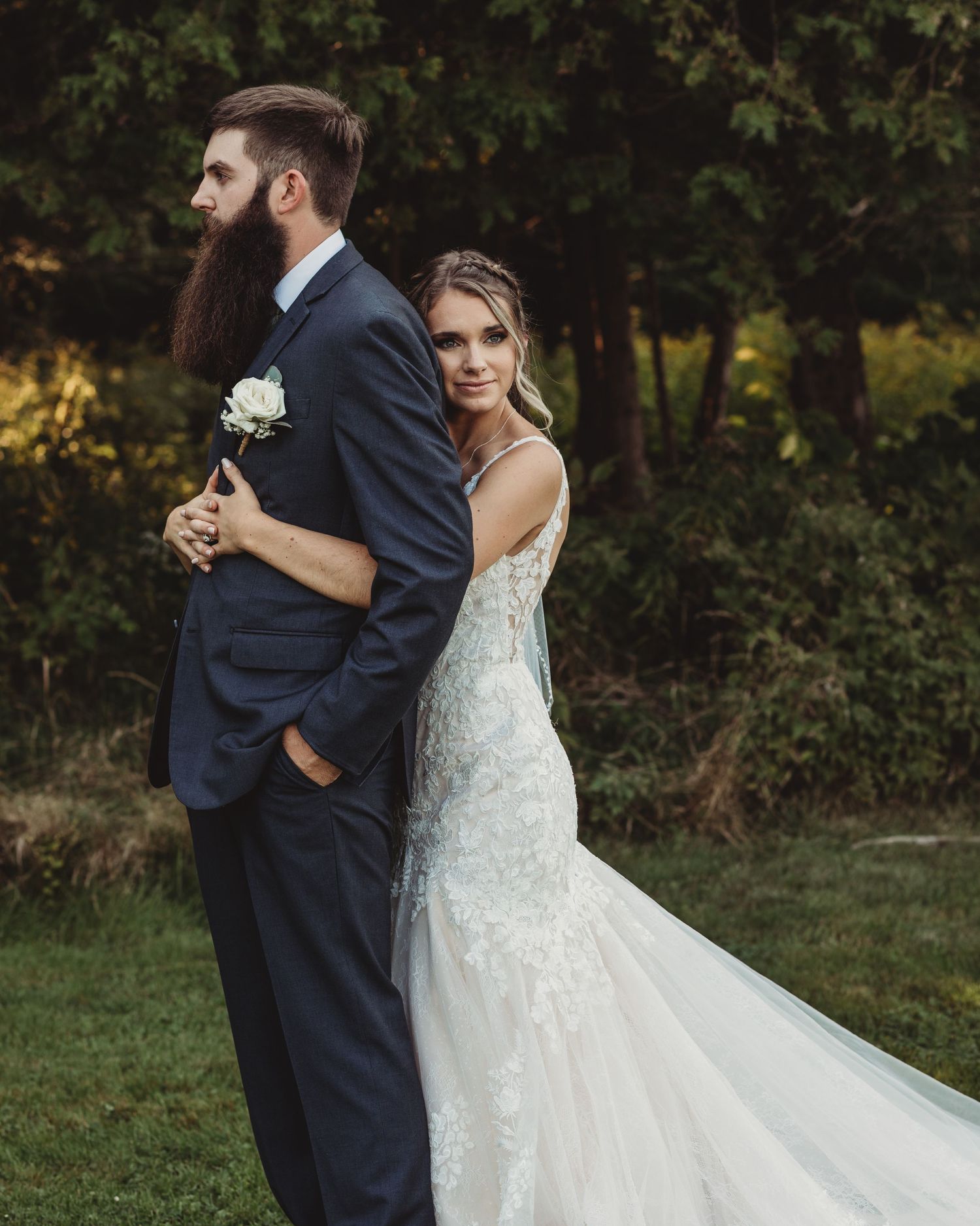 Professional wedding photo - bride and groom