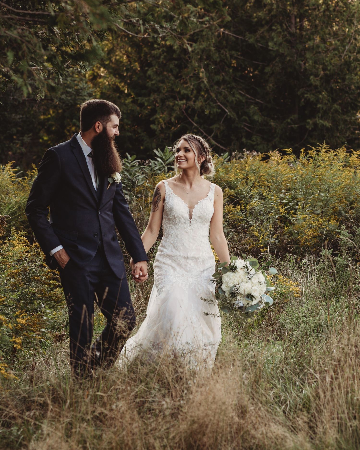 Professional wedding photo - bride and groom