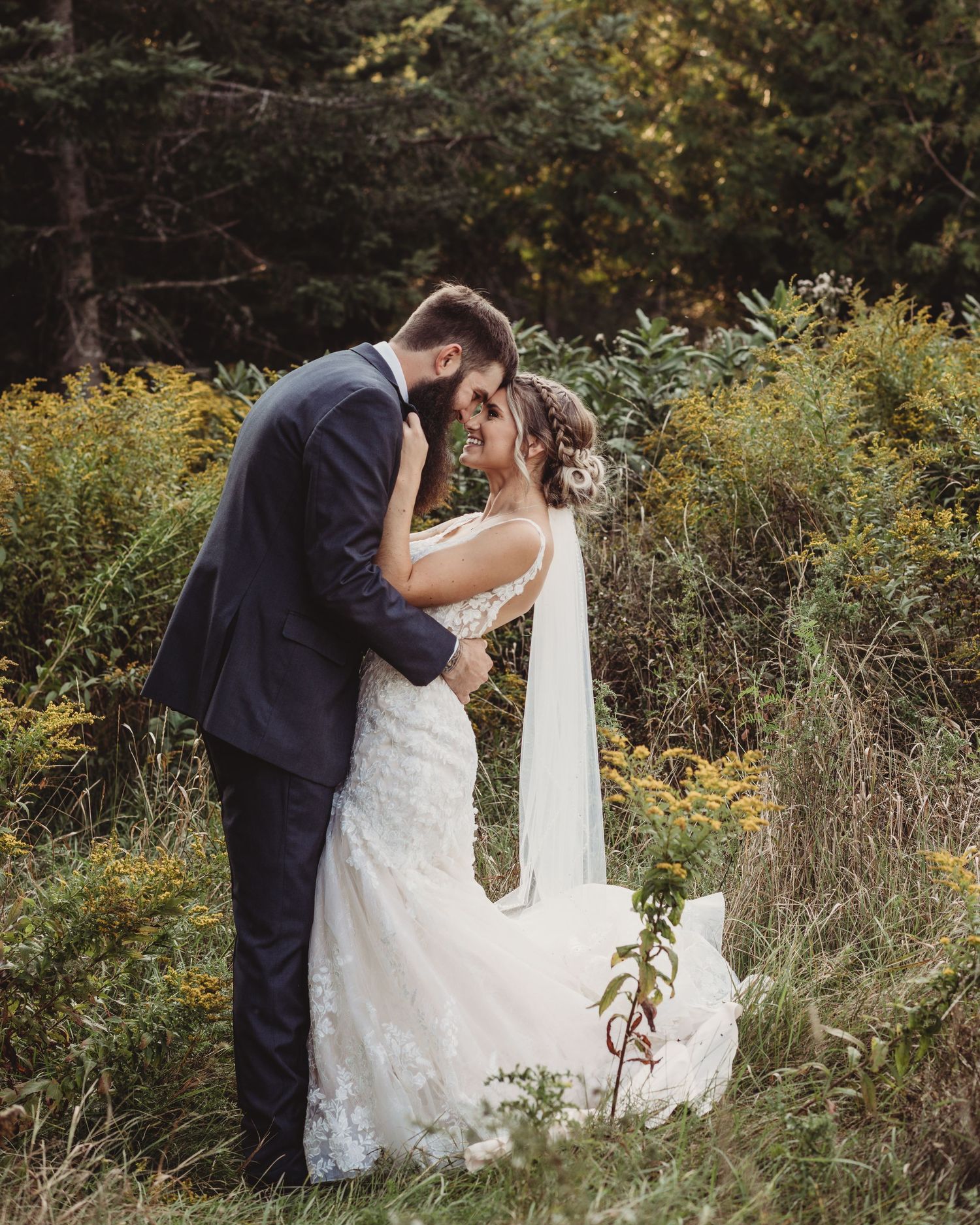 Professional wedding photo - bride and groom