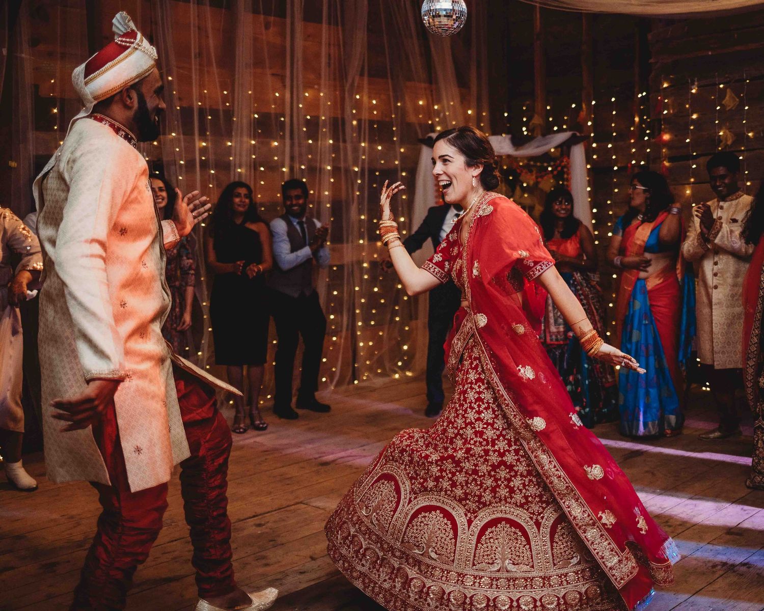 Professional wedding photo - action