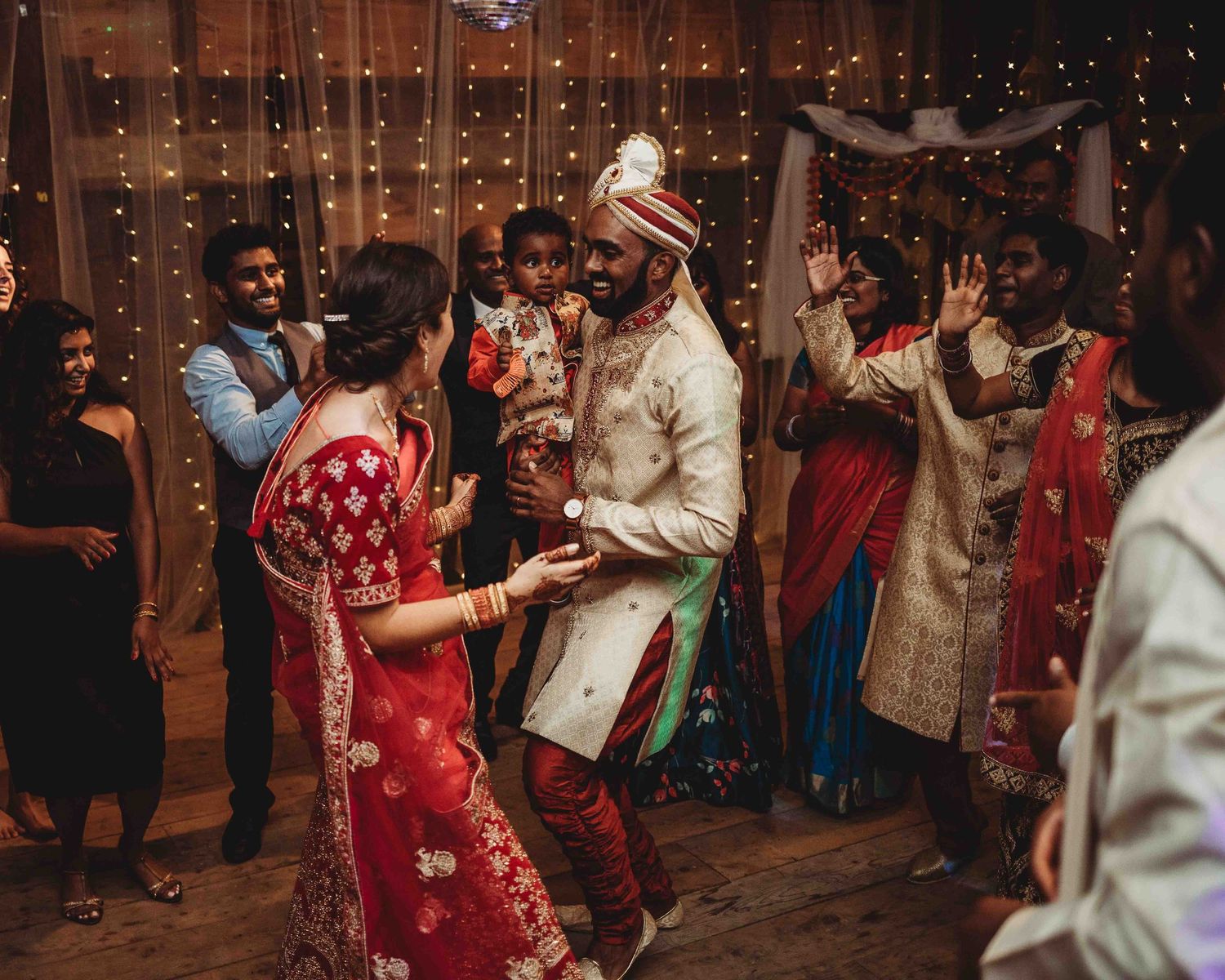 Professional wedding photo - action