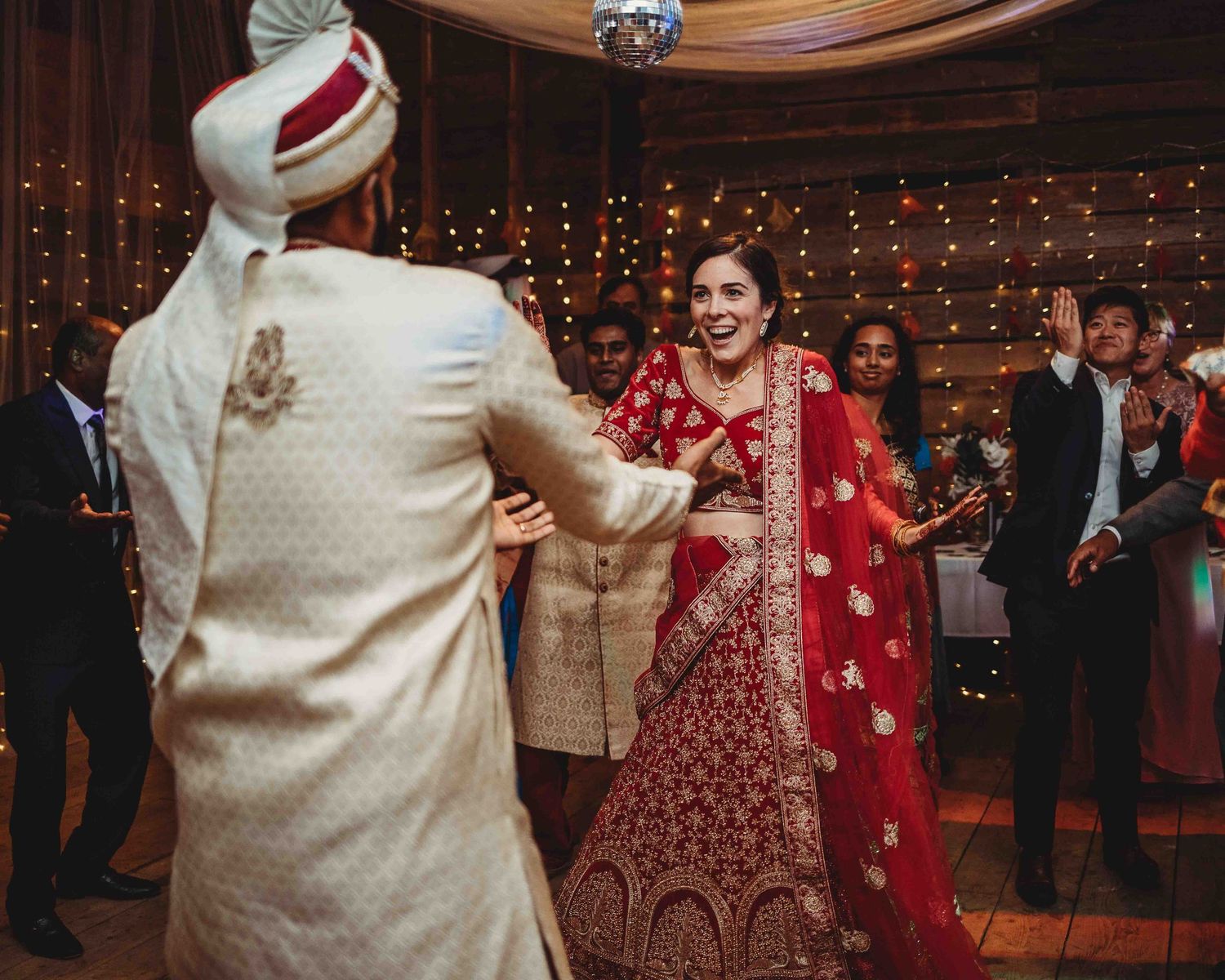 Professional wedding photo - action