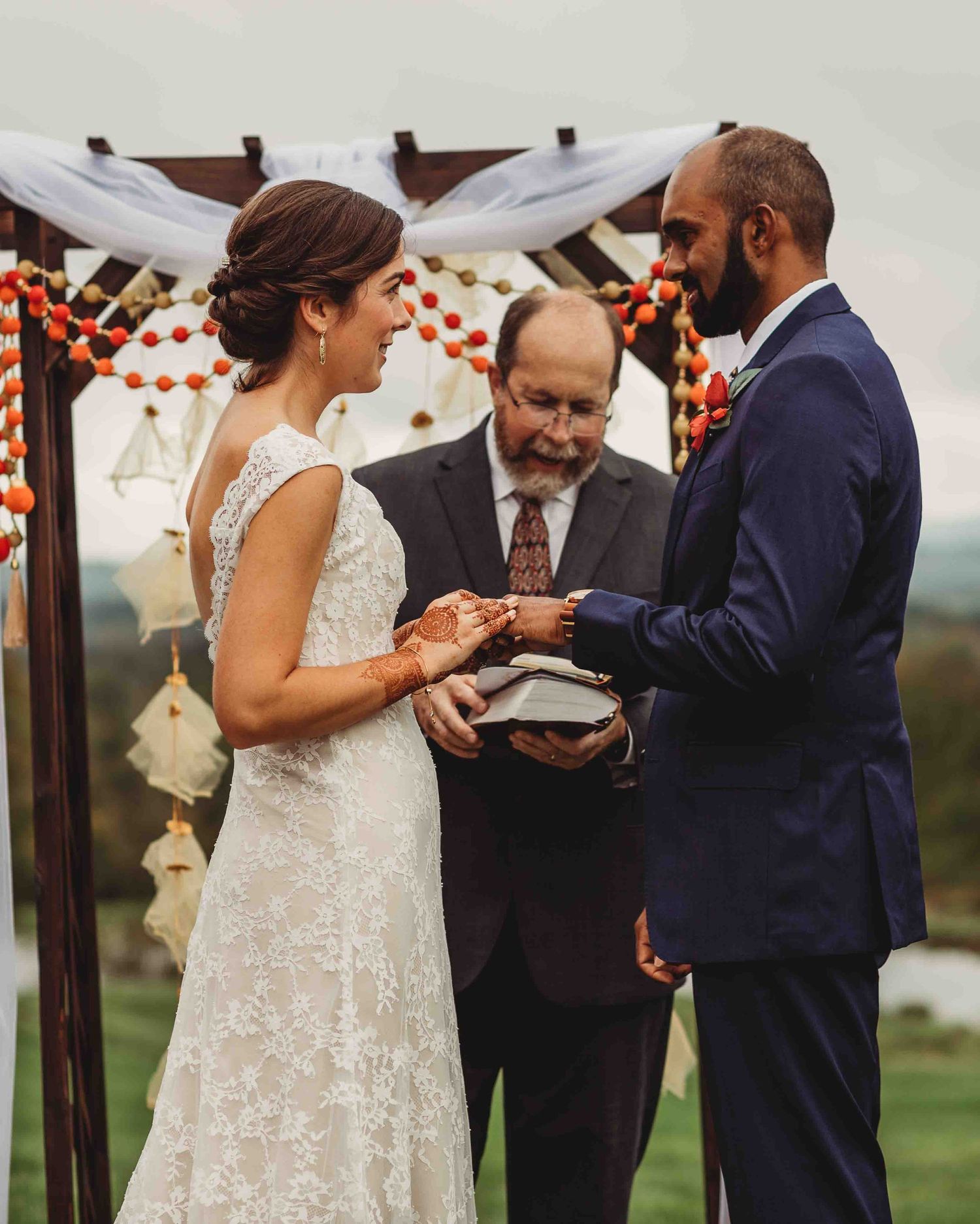 Professional wedding photo - bride and groom