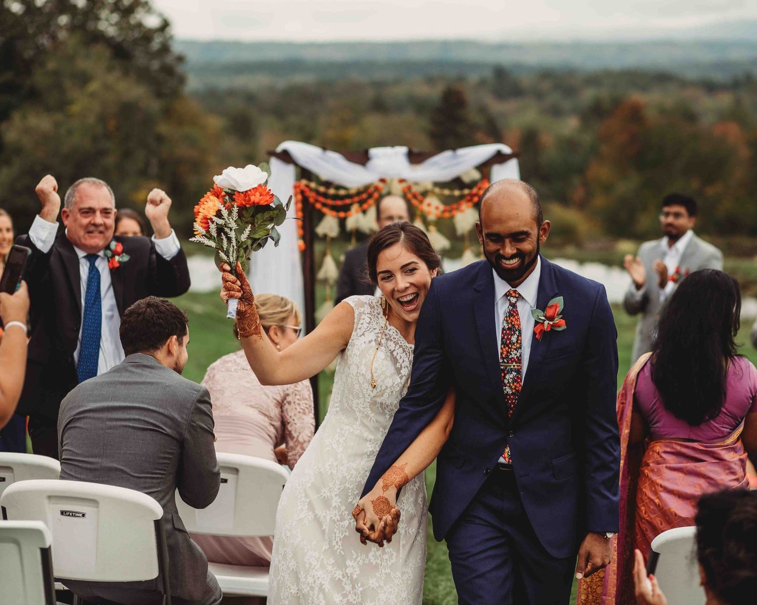 Professional wedding photo - bride and groom
