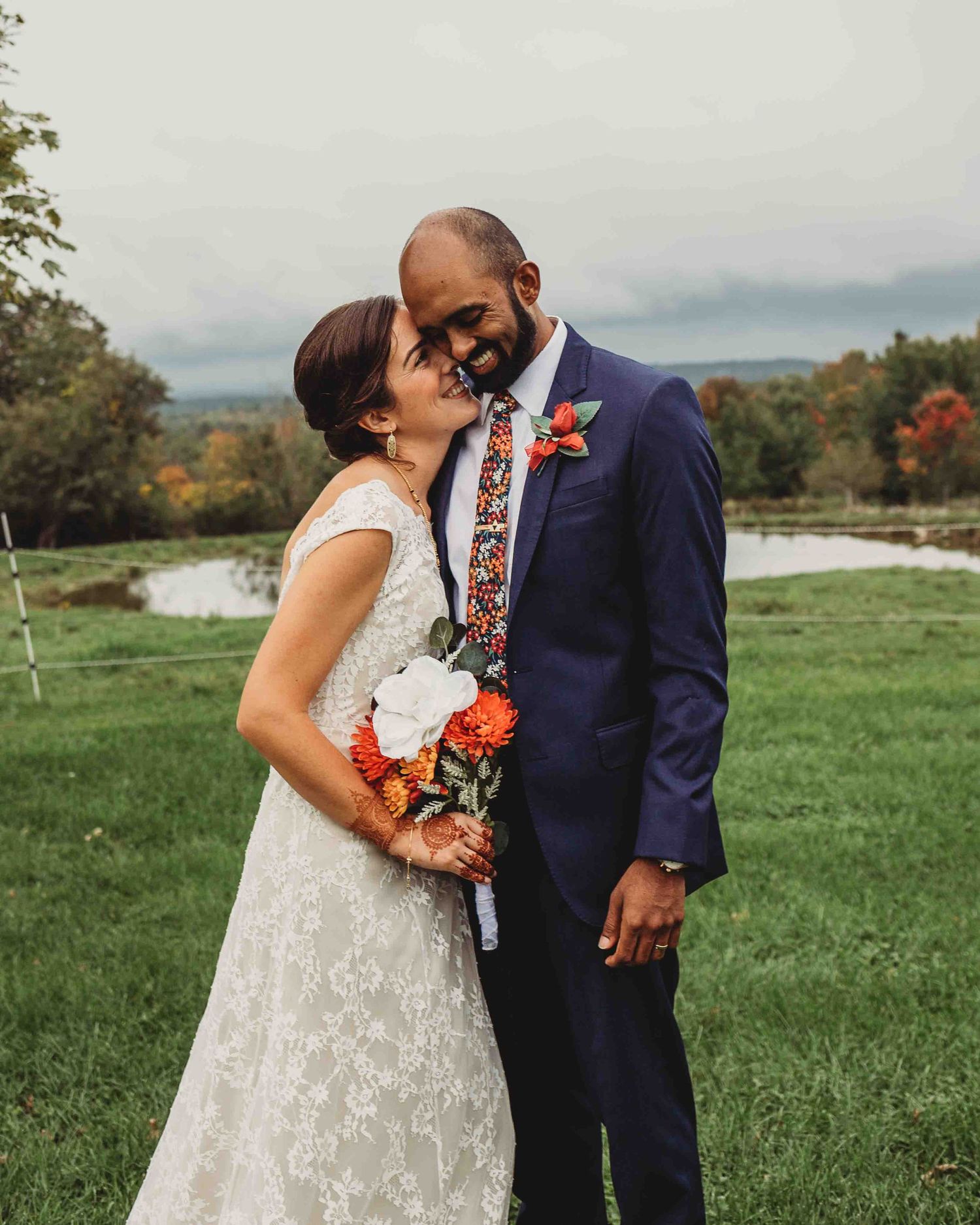 Professional wedding photo - bride and groom