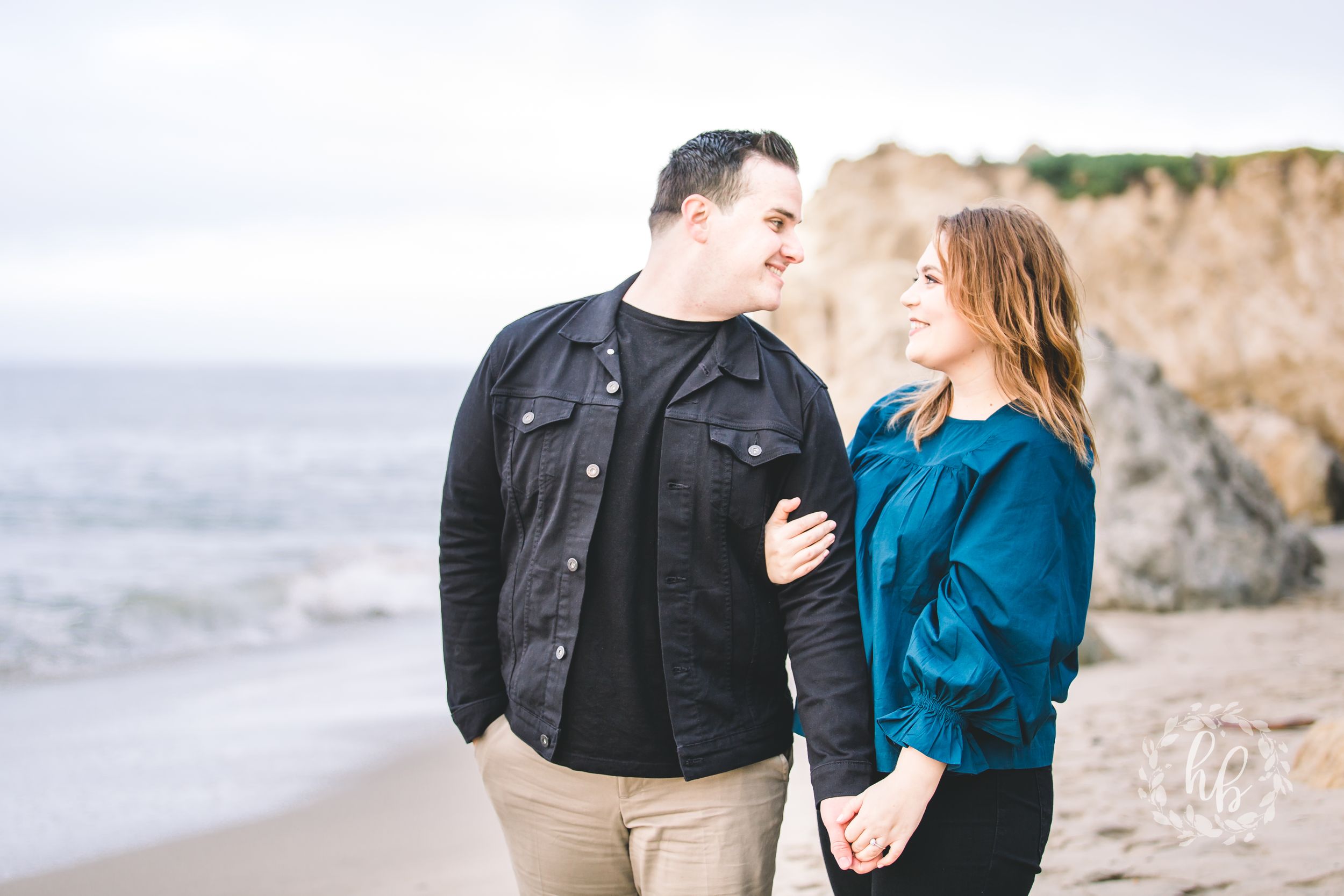 Malibu beach engagement photos