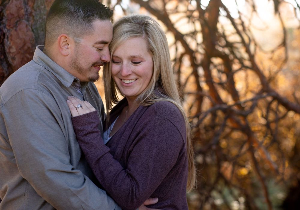 fall engagement photography