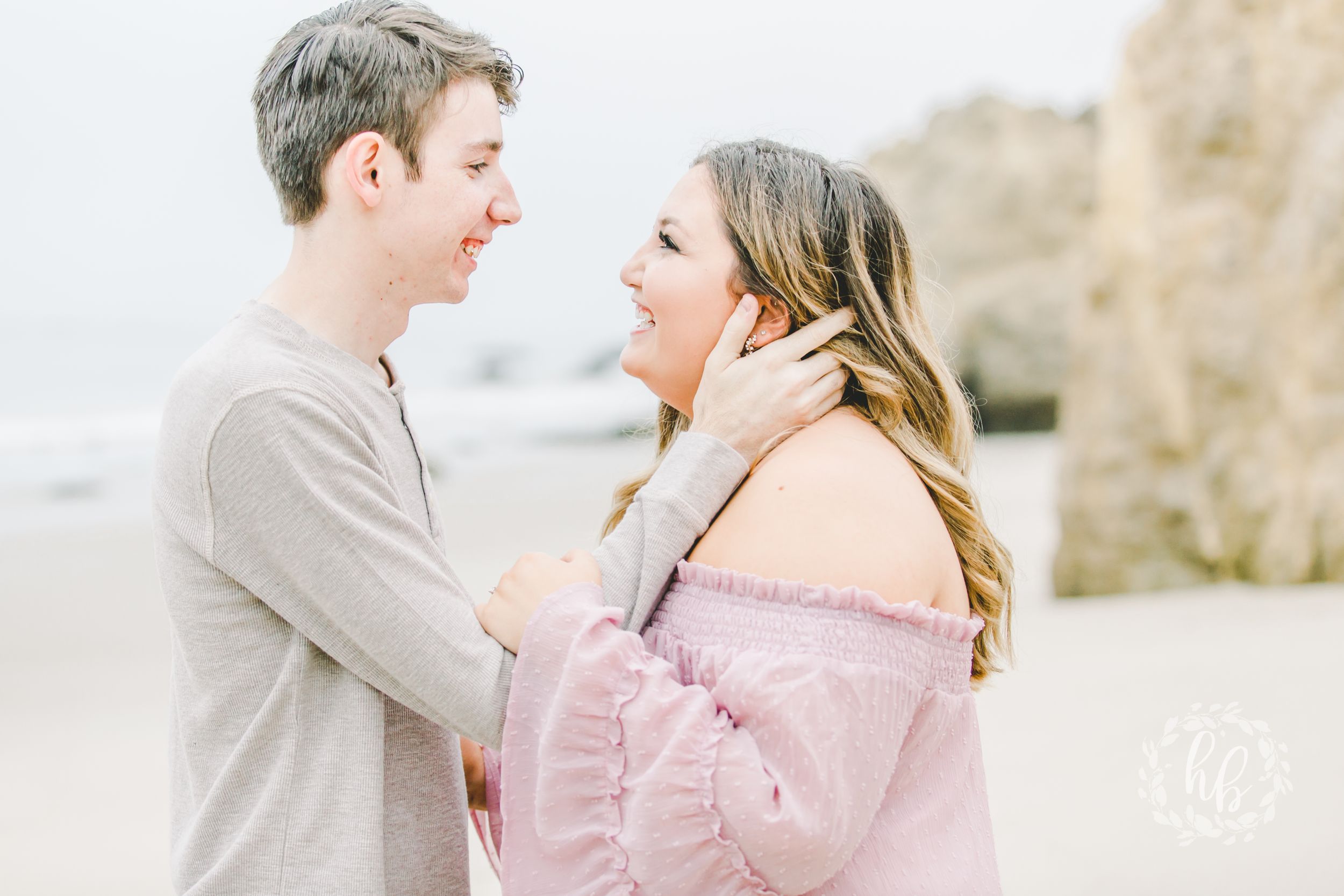Malibu beach engagement photos