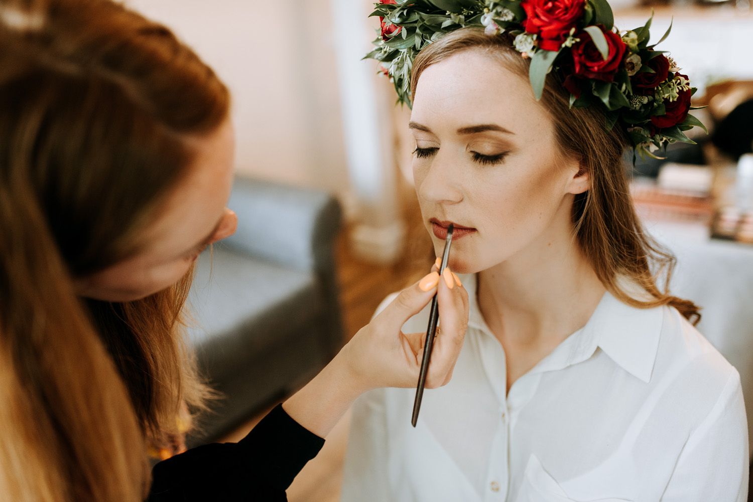 Līgavas rīts kāzu make-up un frizūra Krista Zvirgzdiņa