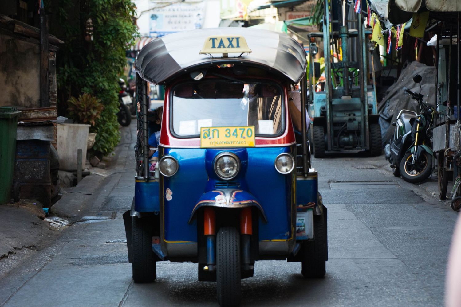 Tuk-tuk (Auto Rickshaw) in China town Bangkok Thailand