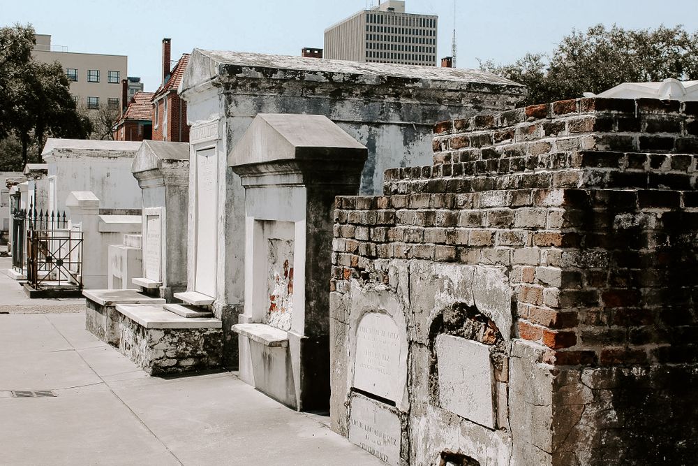 exploring St. Louis cemetery during French Quarter Elopement