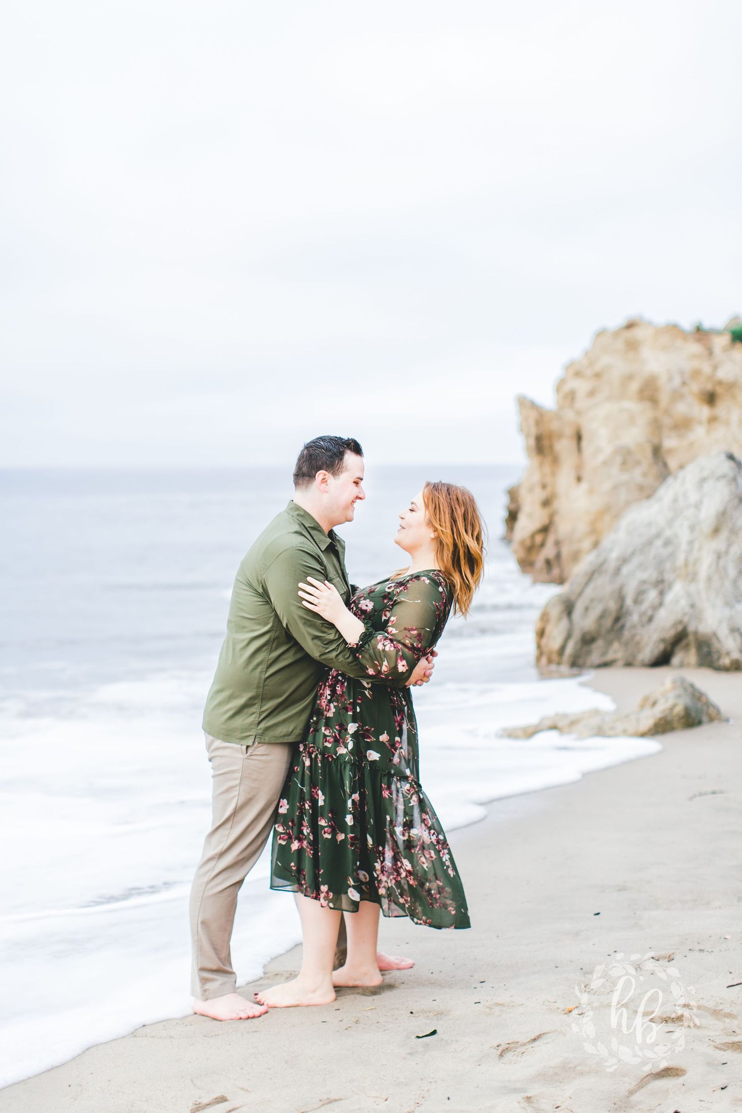 Malibu beach engagement photos