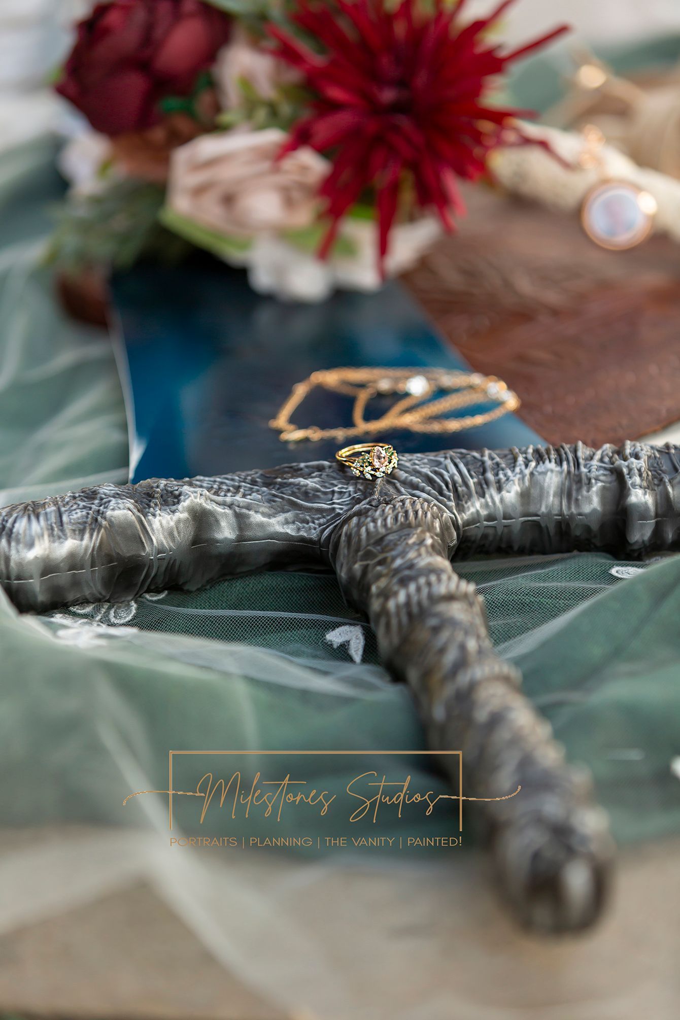details of wedding sword