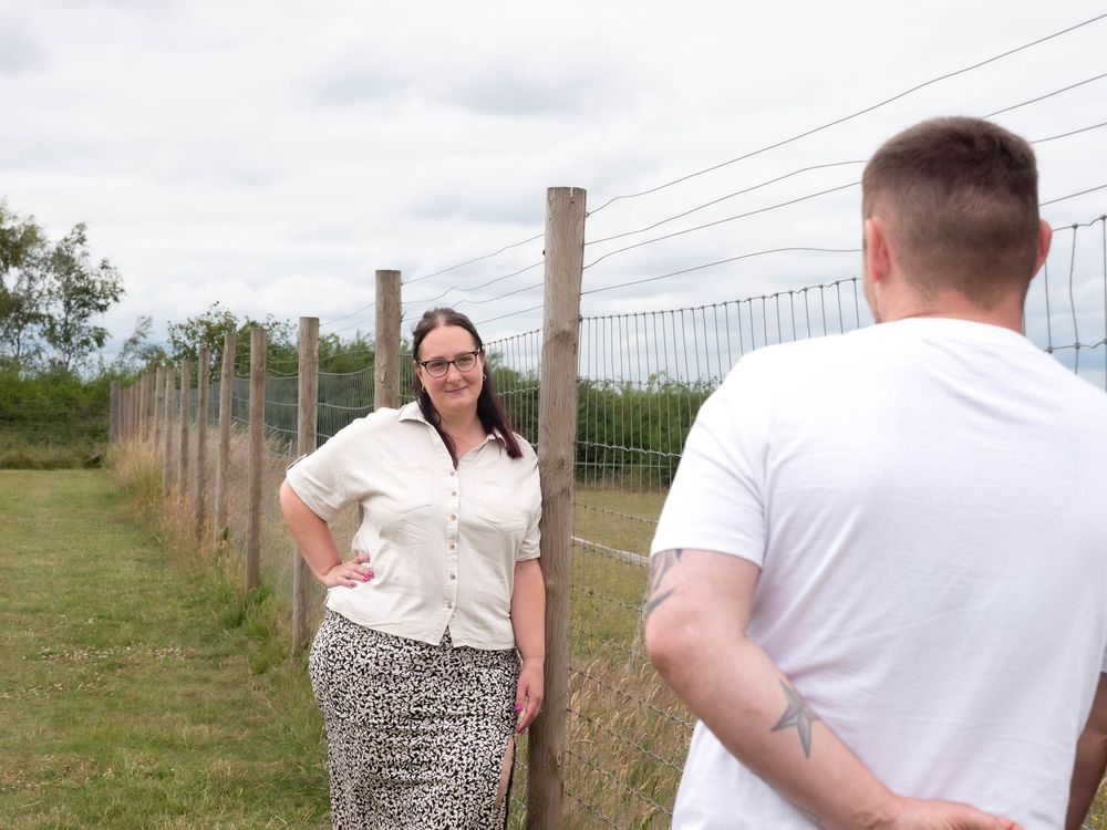 Derby secure field engagement shoot with children and dog