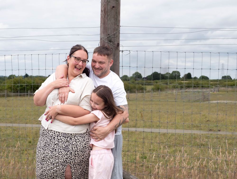 Derby secure field engagement shoot with children and dog
