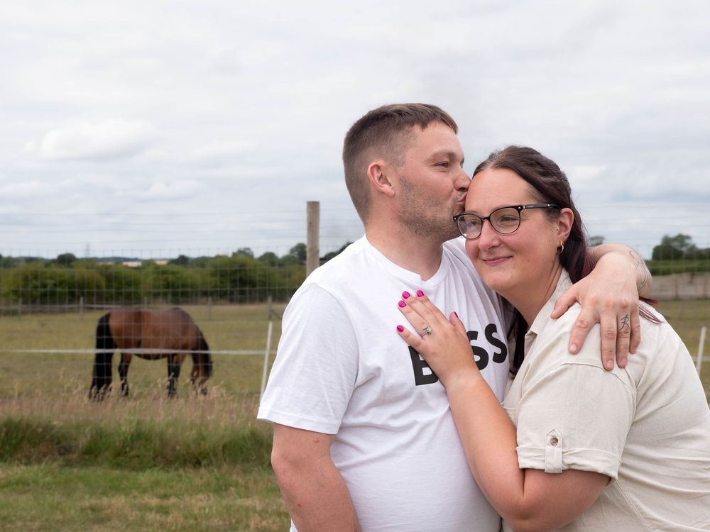 Derby secure field engagement shoot with children and dog